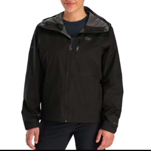 *NWT* Outdoor Research Aspire II Black Rain/Wind Jacket Large - Picture 1 of 9